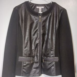 Womens black faux  dress jacket